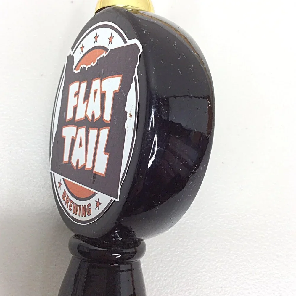 Flat Tail Brewing Tap‎ Handle RARE Corvallis Oregon Black Gold Beer Breweriana